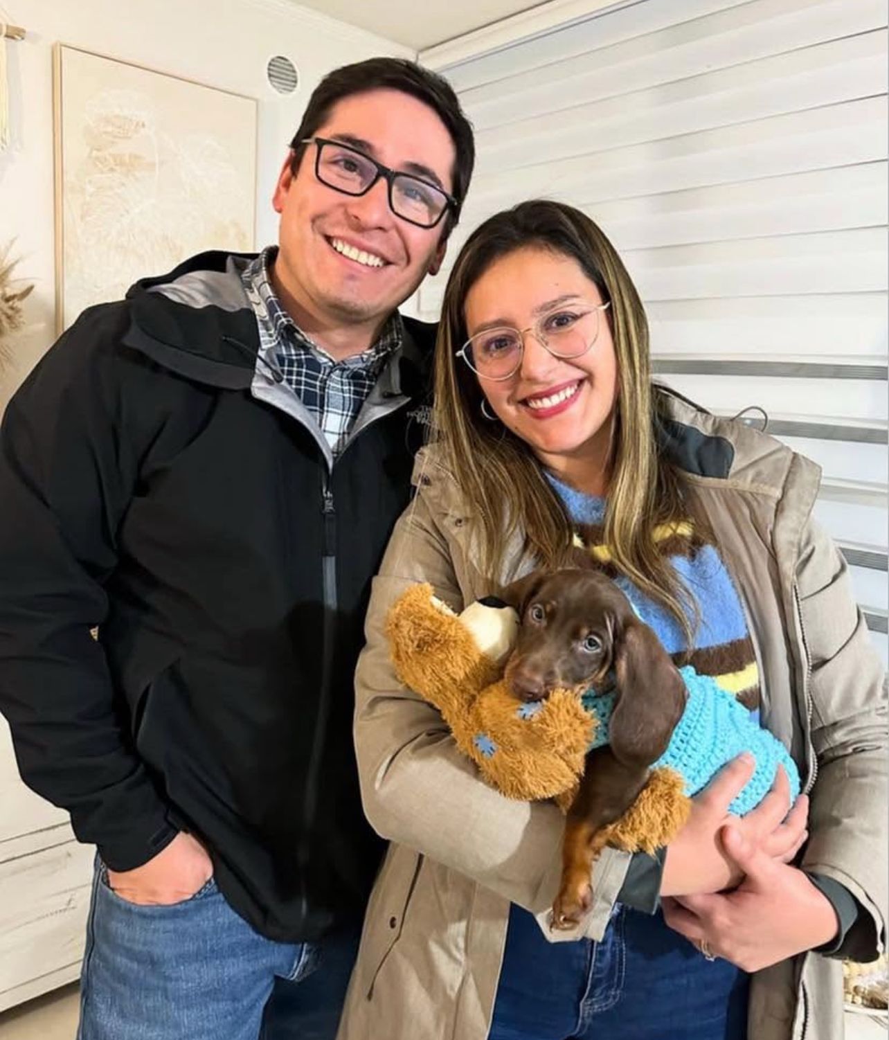 Michael Thompson with their Evermora Home Dachshund